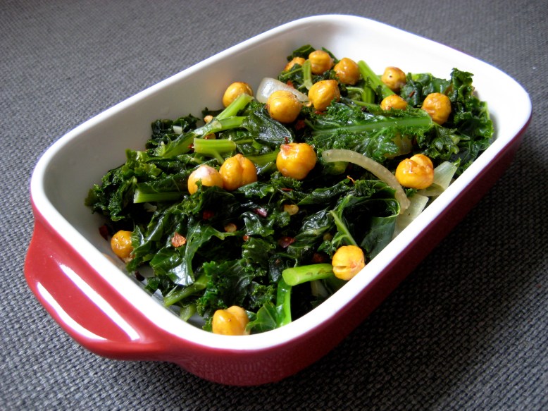 kale and chickpea