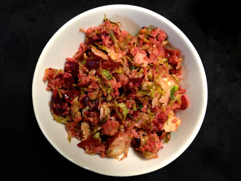 Toasted Millet with Shredded Brussels Sprouts