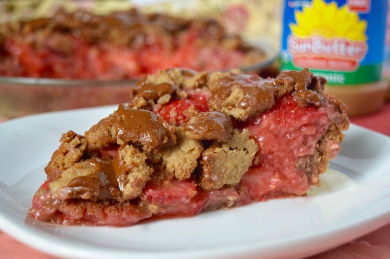 SunButter Crumble Strawberry Pie